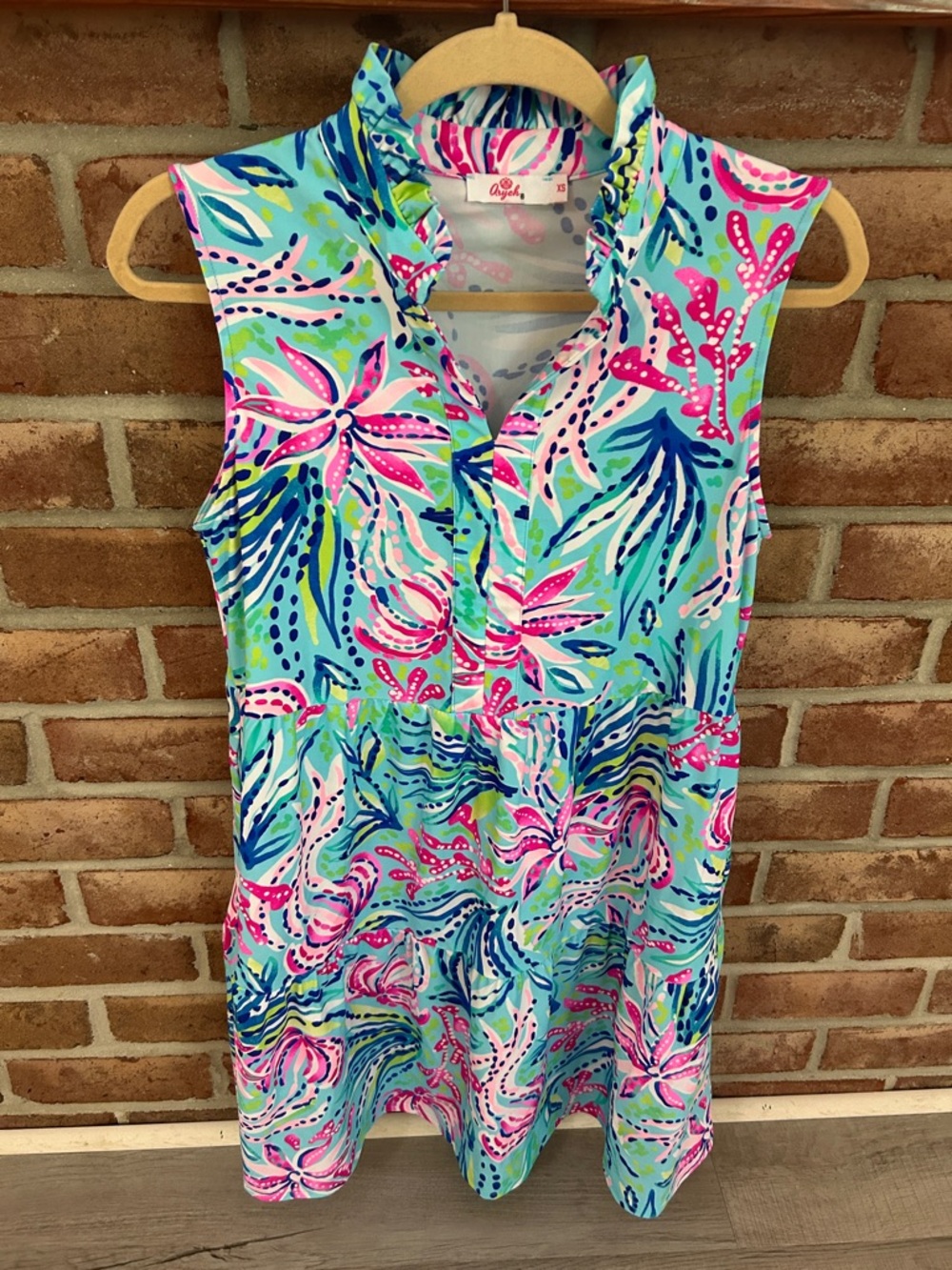 Aryeh Pink, Blue and Aqua Floral Print Dress